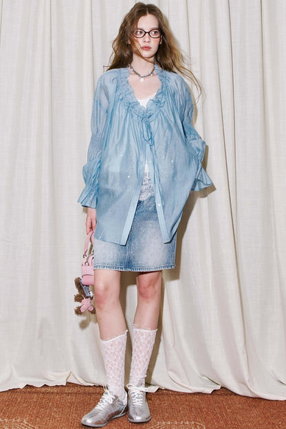 Butterfly V-Neck Summer Top