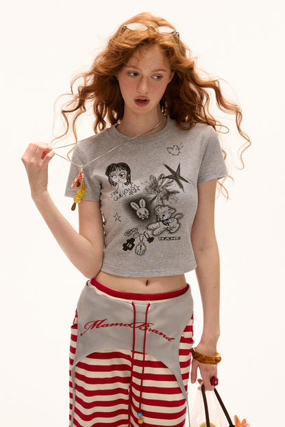 Sweet Graffiti Slim Fit Top