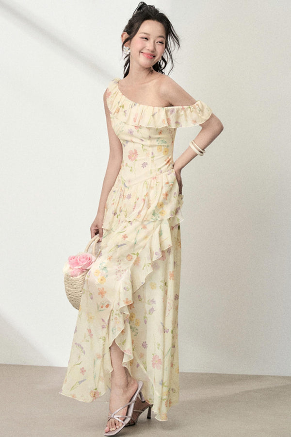 Vintage Floral Maxi Skirt Set-Up
