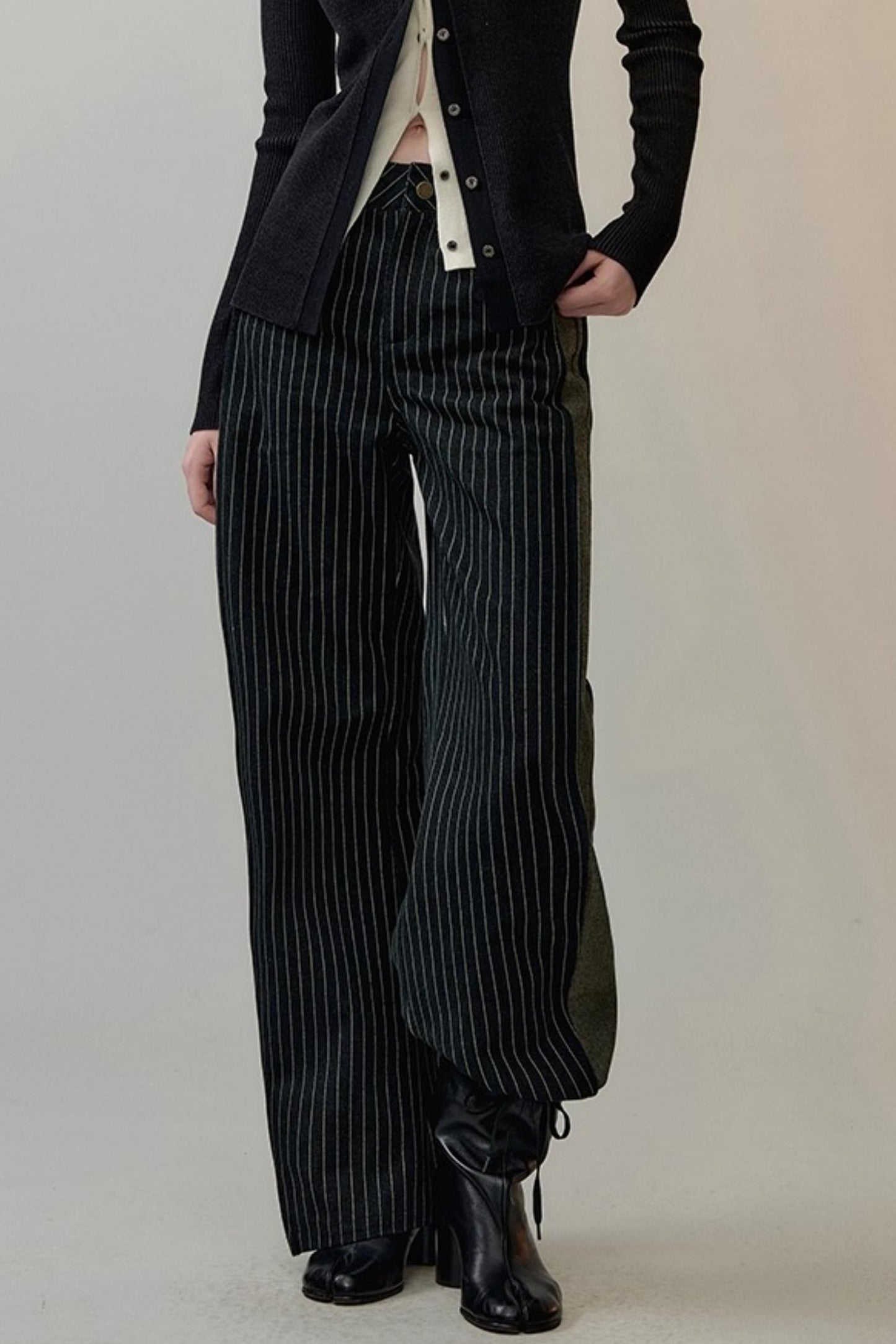 Striped Patchwork Winter Pants