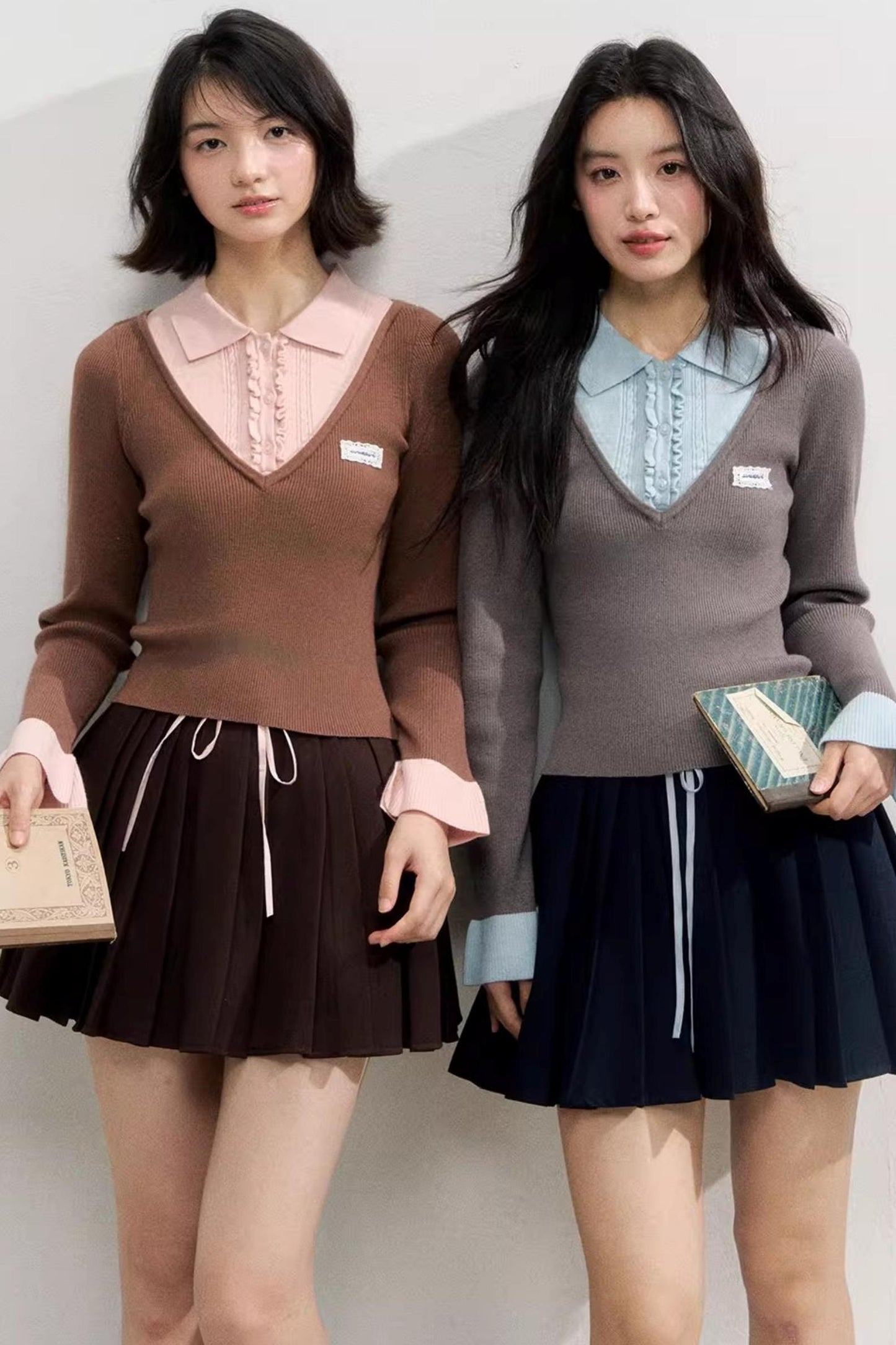 Autumn Knitted Polo Top