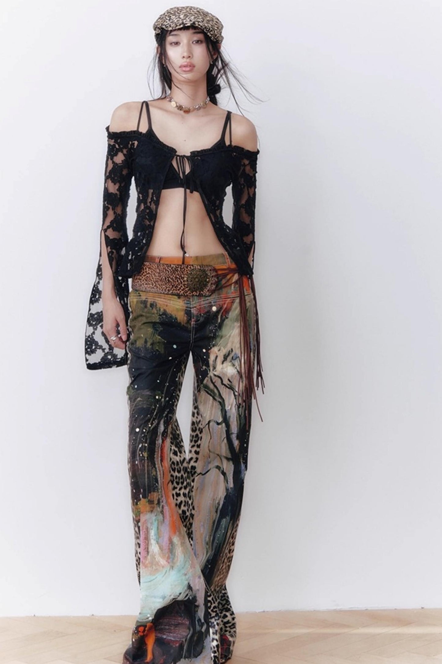 Leopard Waterfall Pants