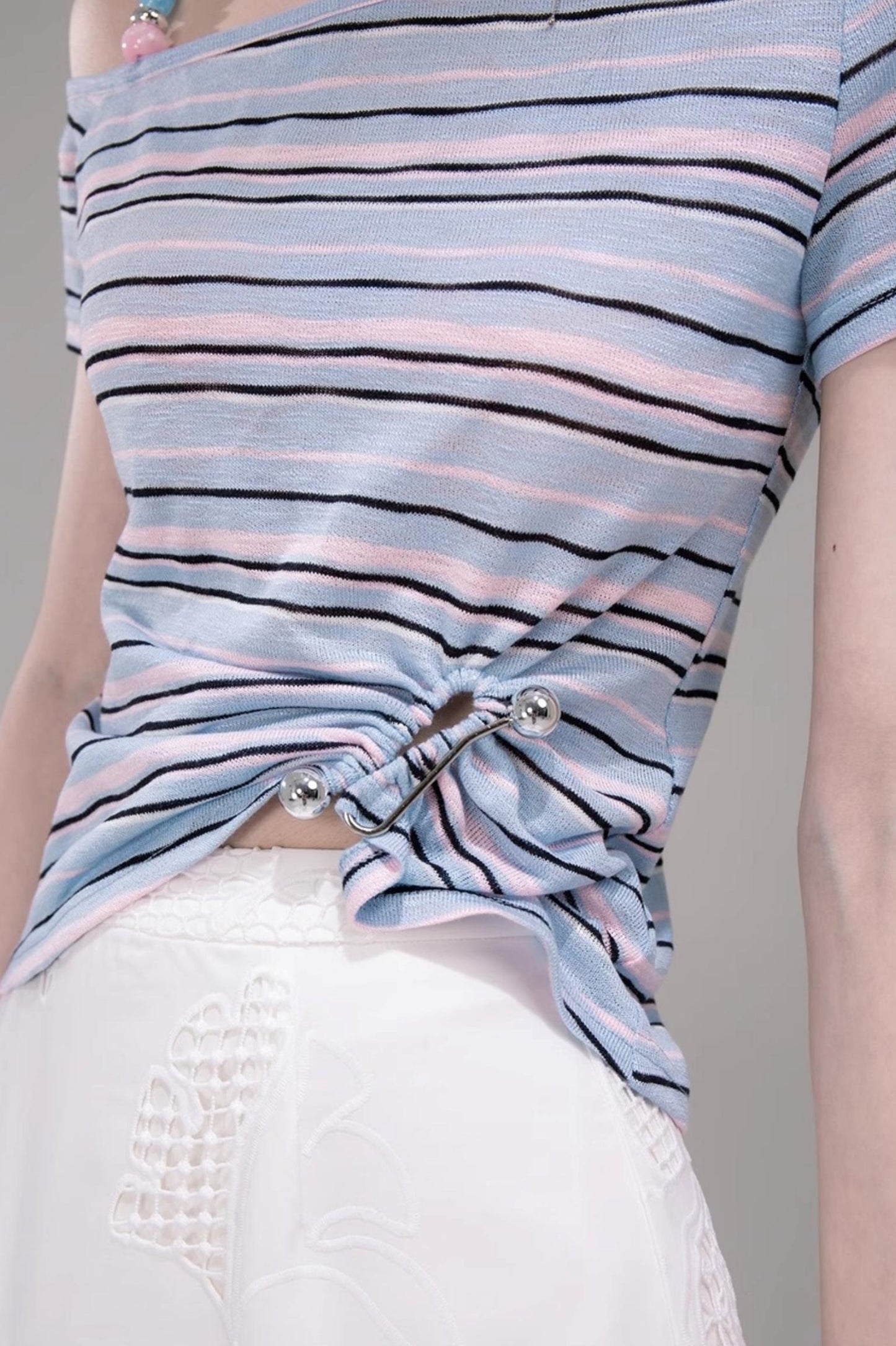 Twisted Stripe Raglan Tee