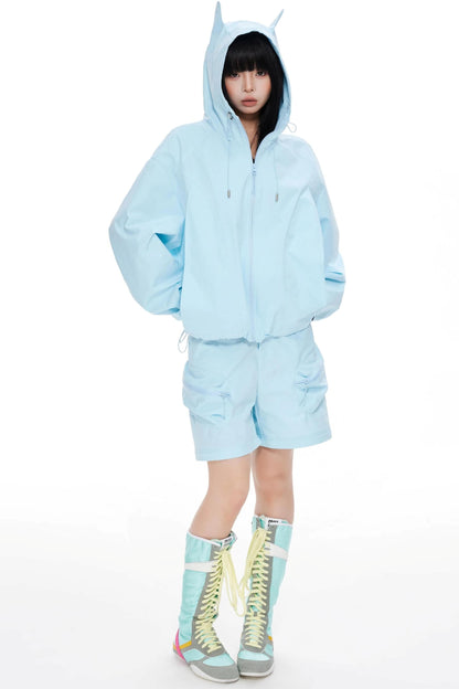 Windproof Waterproof Storm Jacket Pants Set-Up