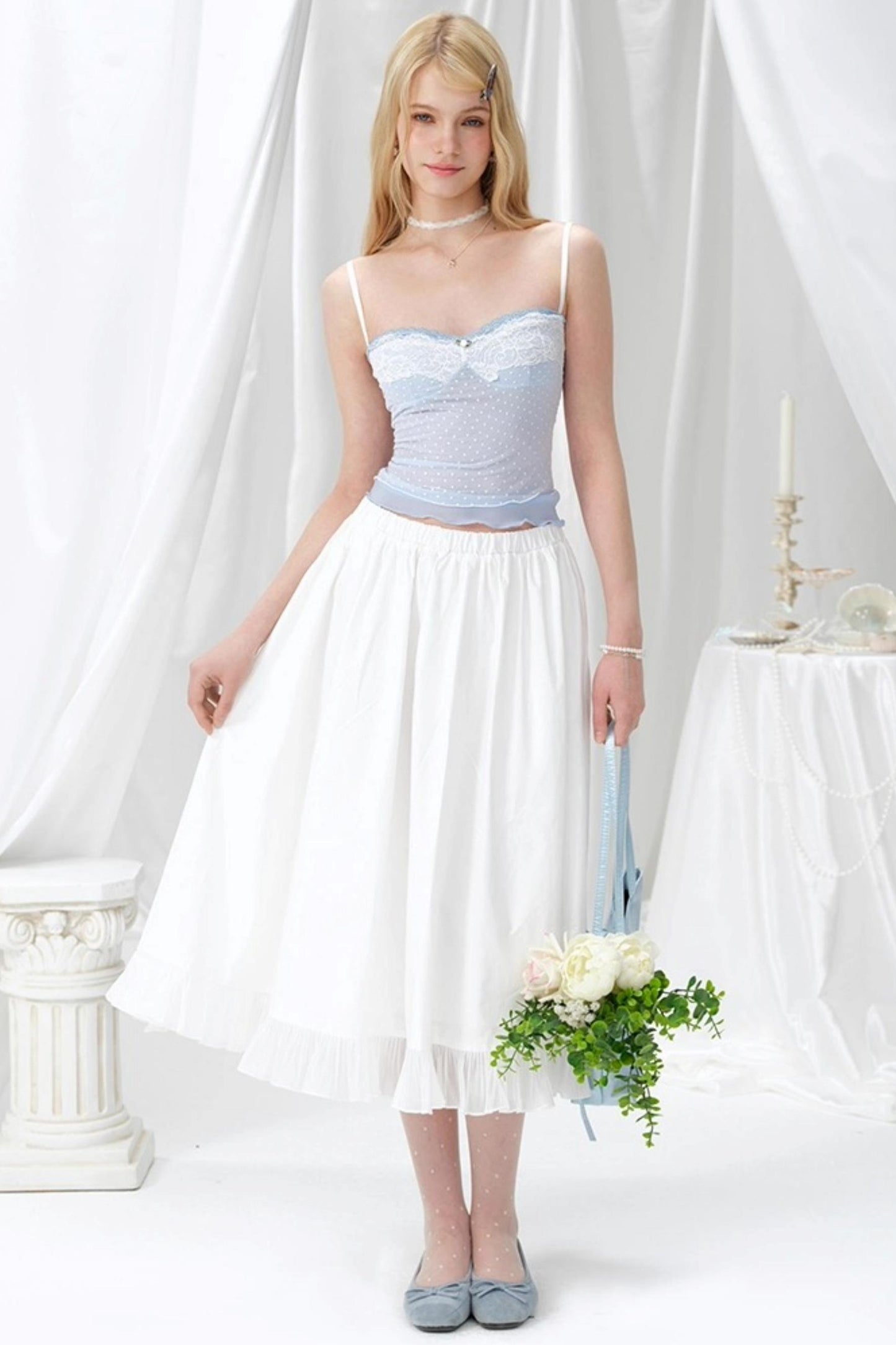 High-Waist A-Line Skirt