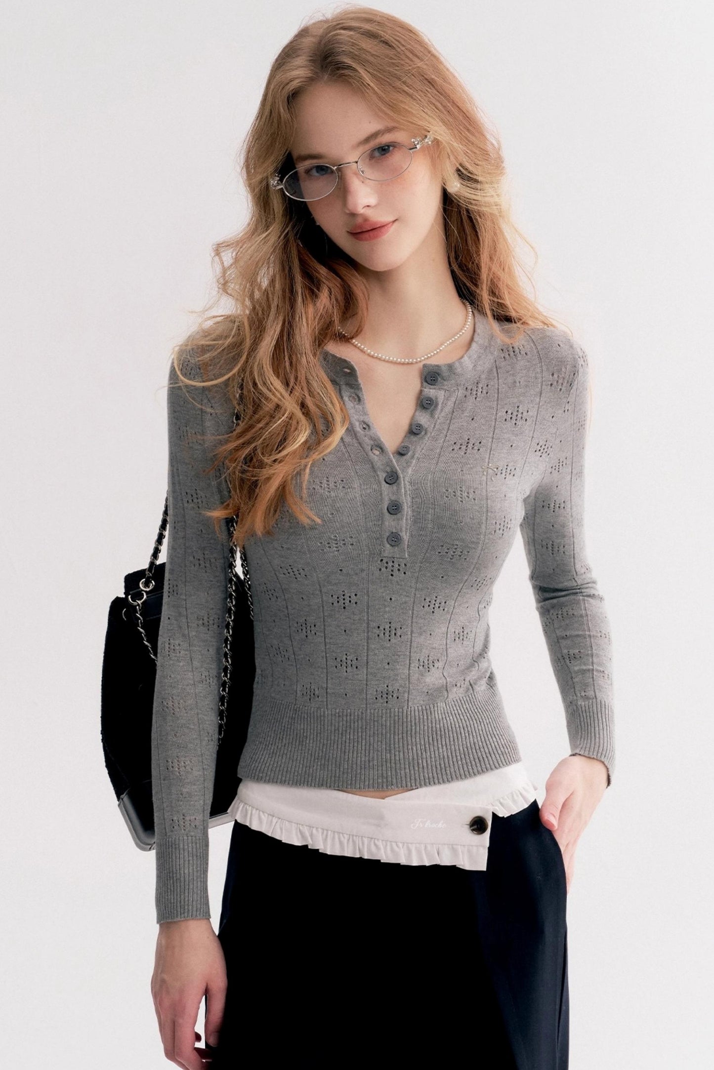 Cleanfit Jacquard Texture Crew Neck Shirt