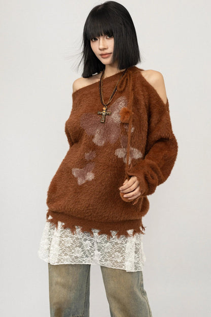 Loose Fit Butterfly Sweater