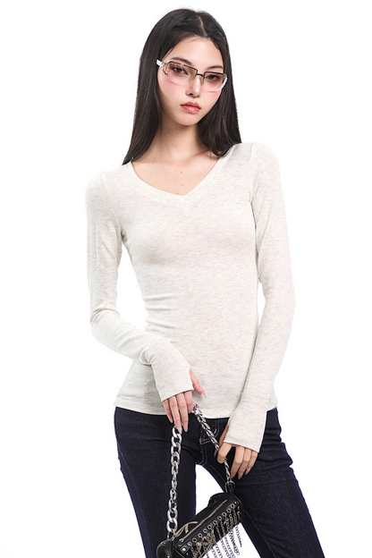 Floral Gray Knit Top