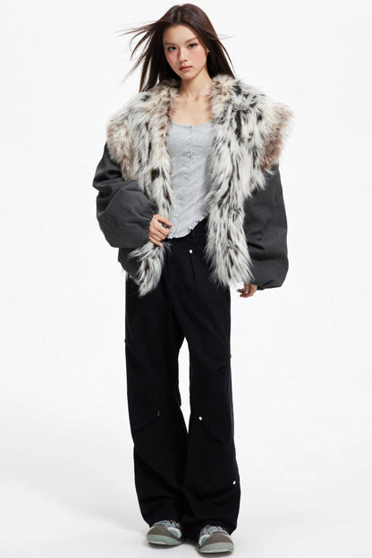 Winter Luxe Fur Collar Jacket