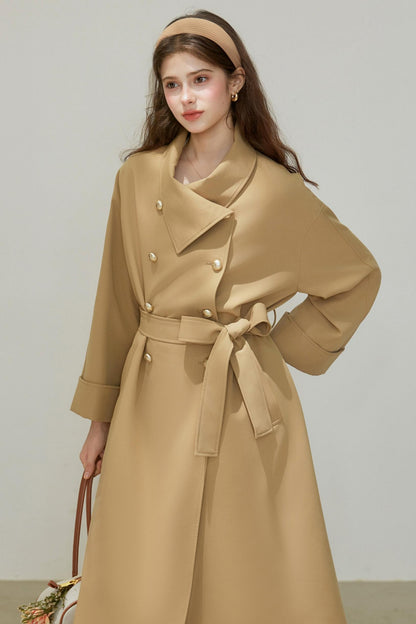 Autumn Double-Breasted Long Coat