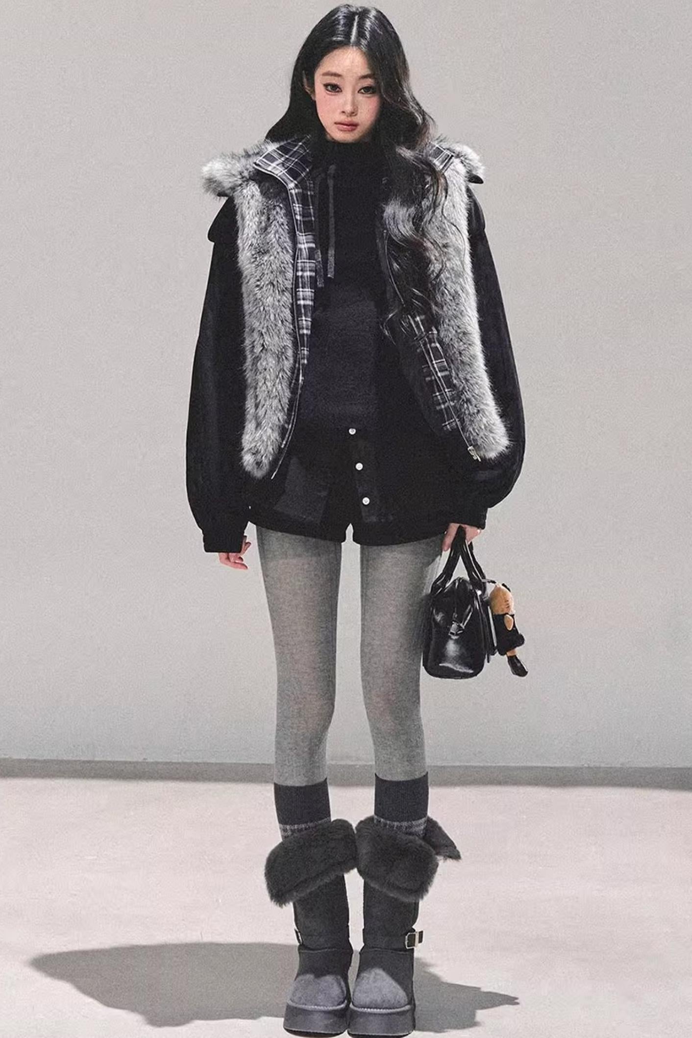 Black Autumn A-Line Shorts