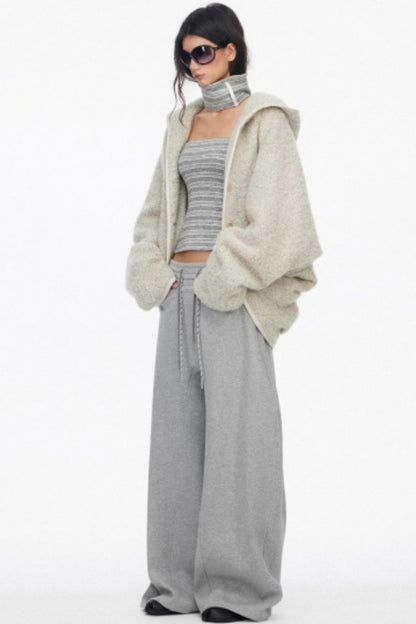 Classic Wide-Leg Fleece Sweatpants