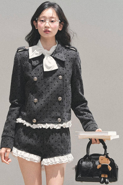 Memory's Reef Wool Polka Dot Suit Set-Up