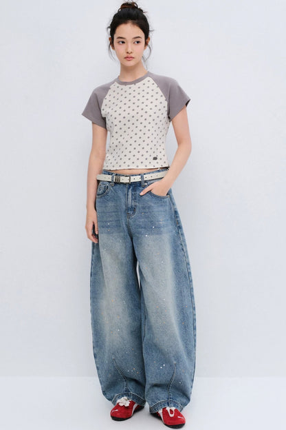 Retro Star Raglan Top