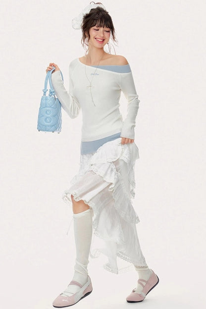 Gentle Embroidery Knitted Sweater