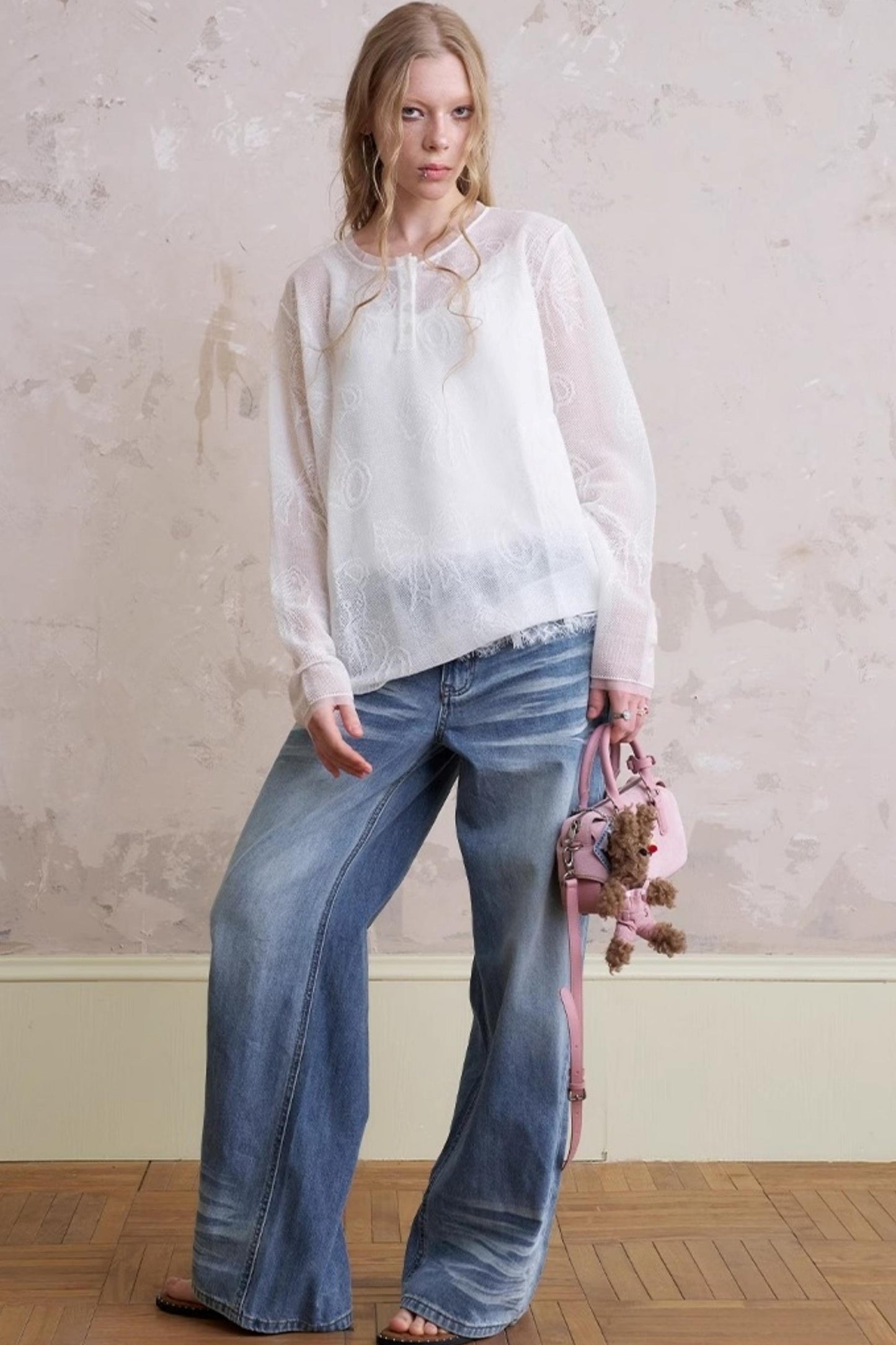 Summer Bear Knit Top