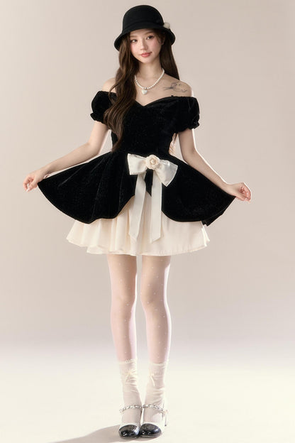 Midnight Camellia Dress