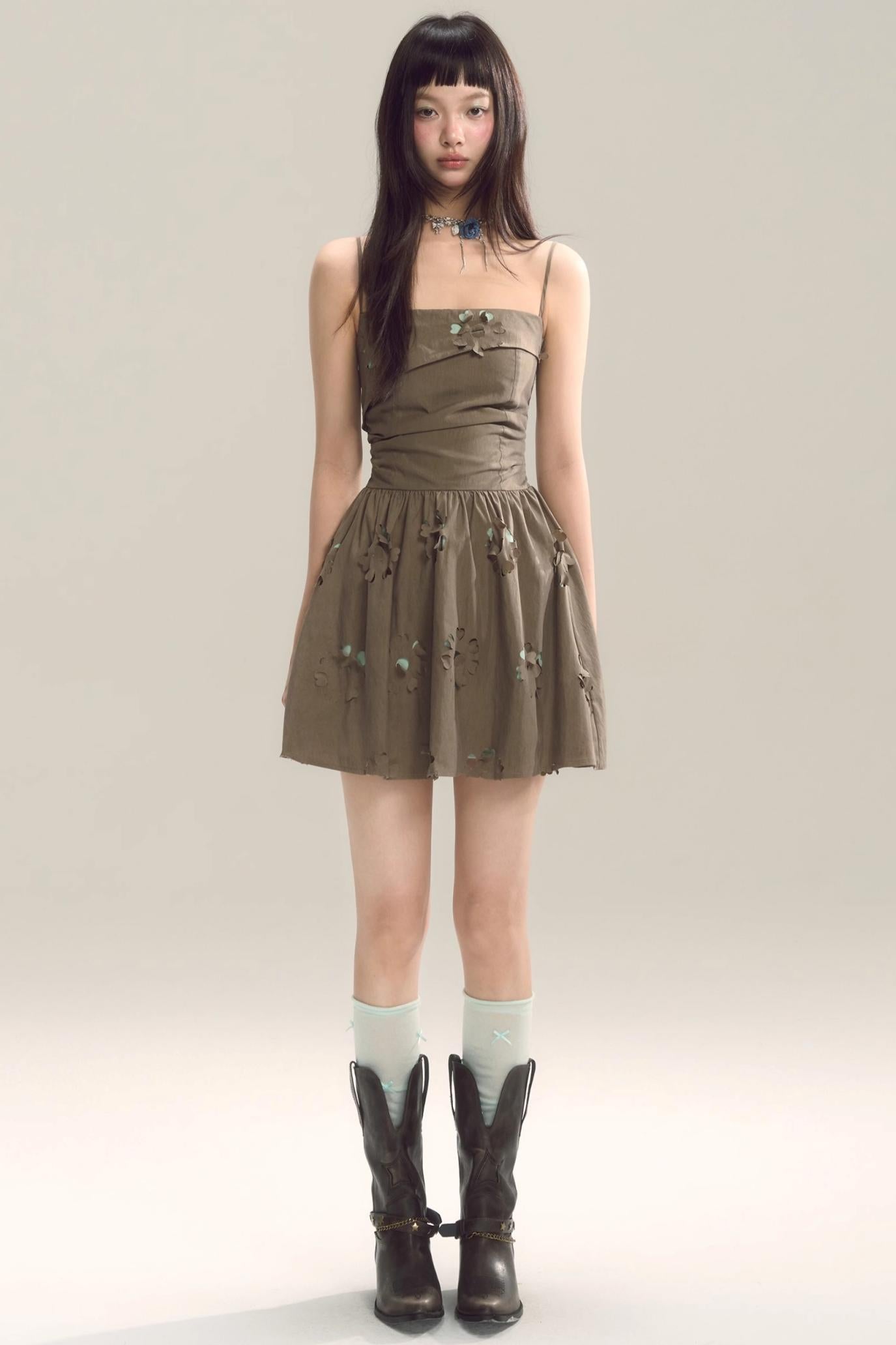 Coastal Floral Halter Dress