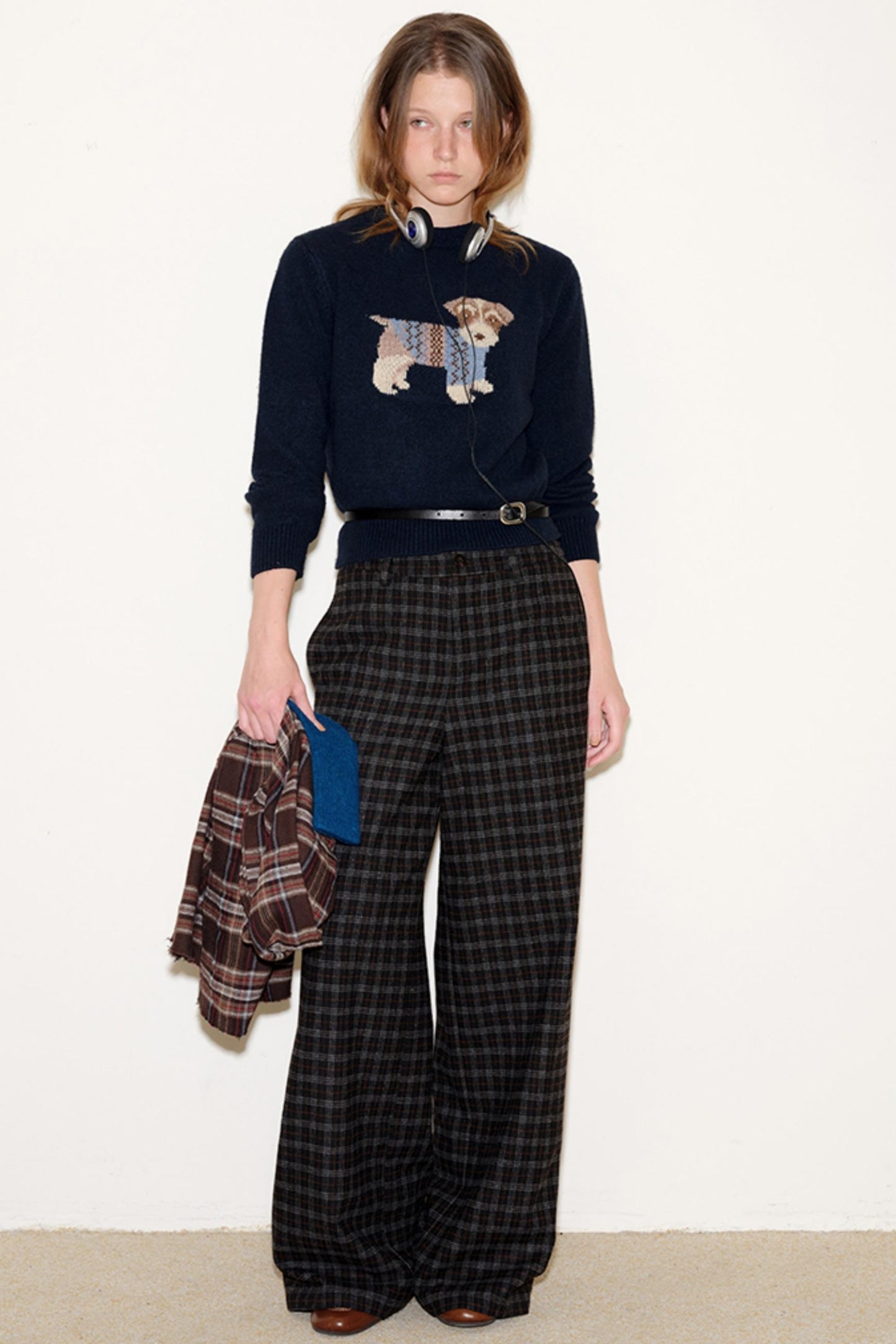 Nordic Woolen Plaid Pants