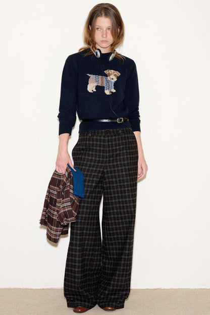 Nordic Woolen Plaid Pants
