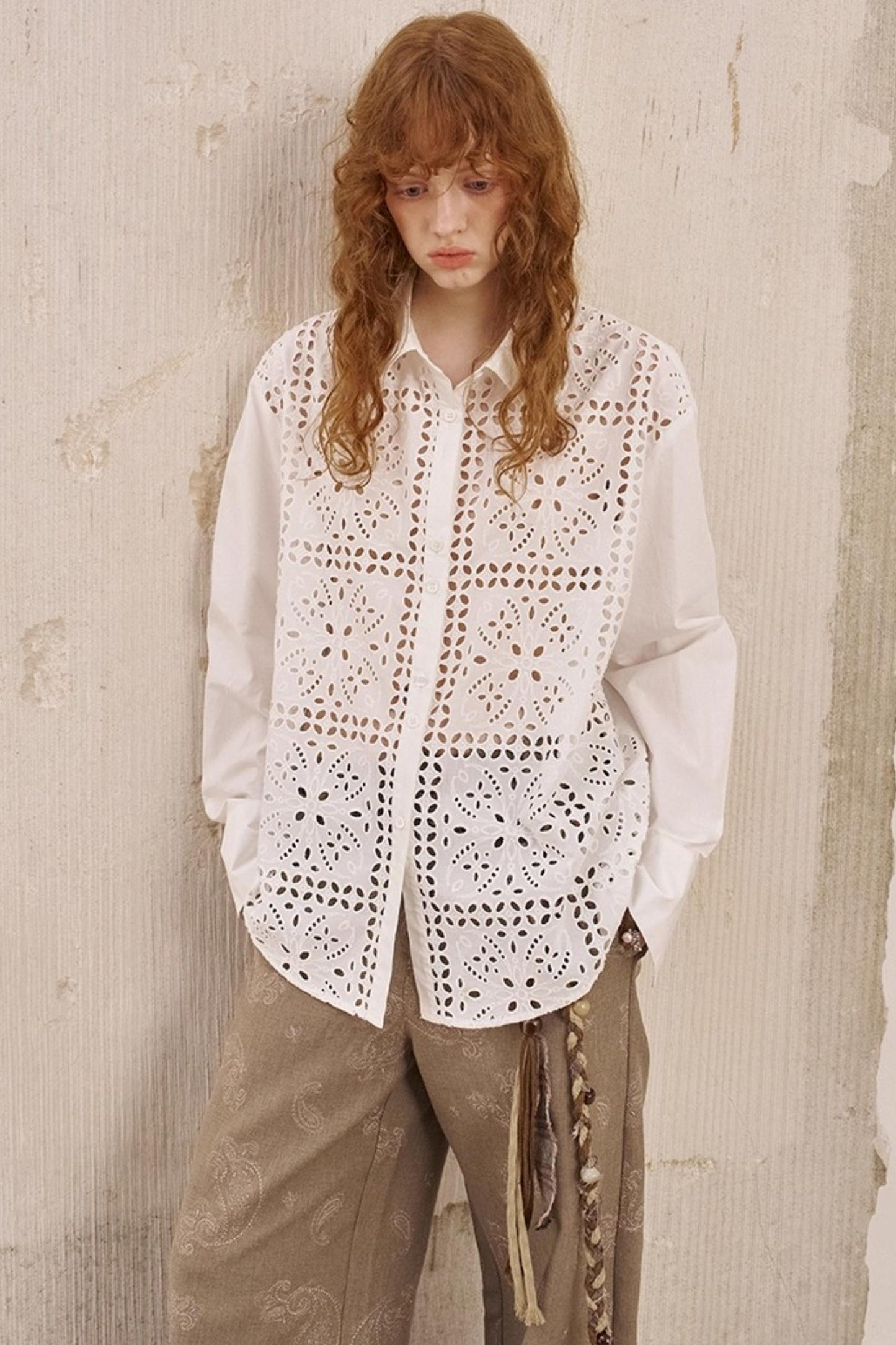 White Long-Sleeved Shirt