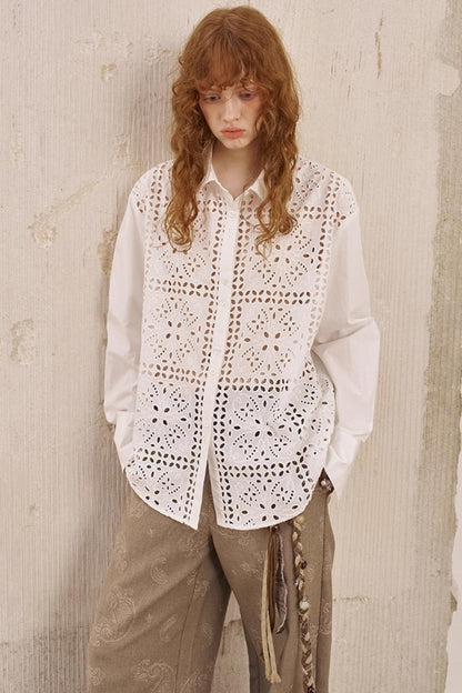 White Long-Sleeved Shirt