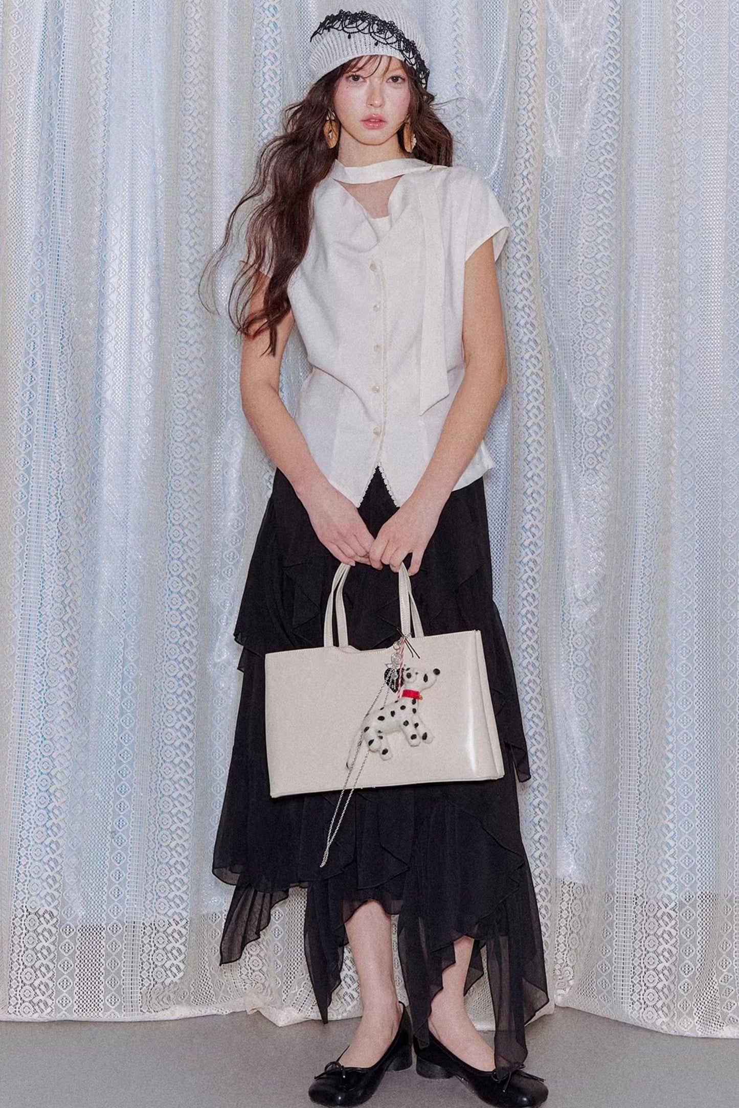 Elastic Chiffon Draping Skirt