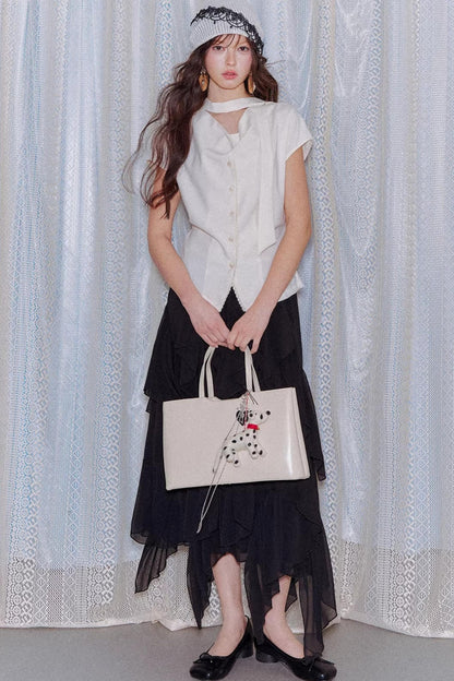 Elastic Chiffon Draping Skirt