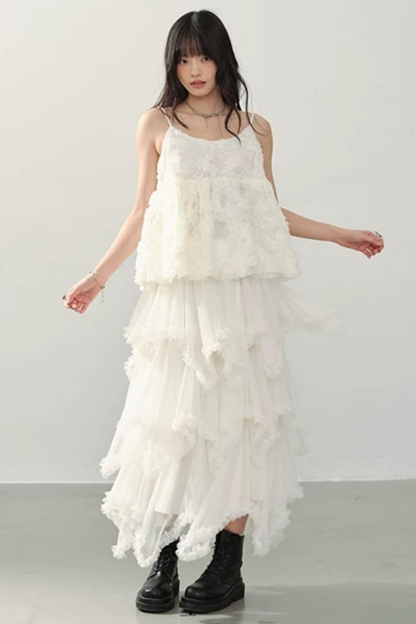 White Flower Lace Top