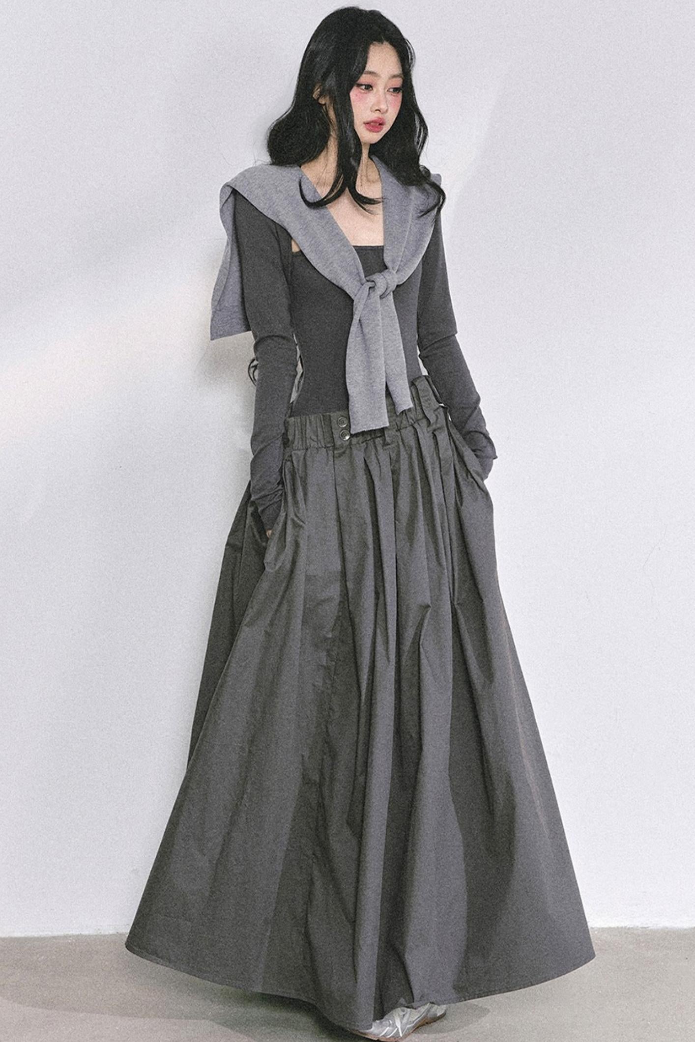 French Slimming Long Dress