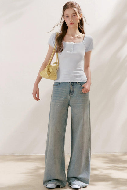 French Lace Slim Fit Top