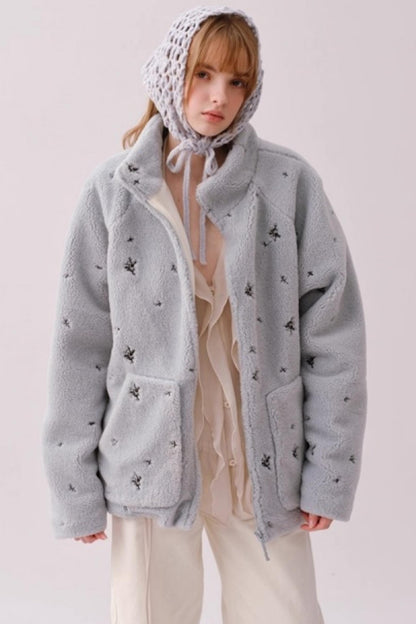 Hand-Crocheted Wool Blend Scarf