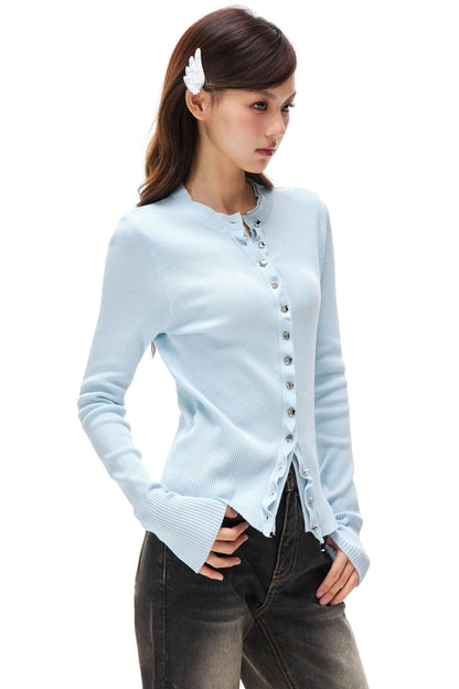 Bright Silver Heart Cardigan