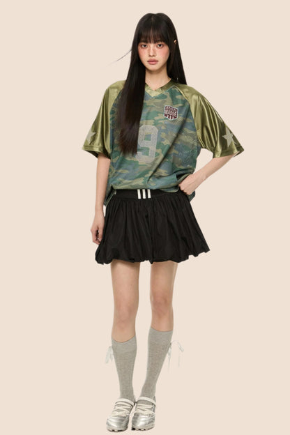 Retro Camo V-Neck Tee