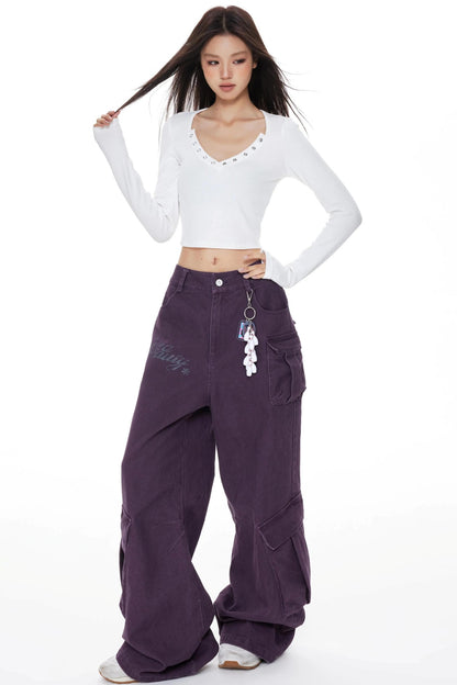 Purple Cargo Pants