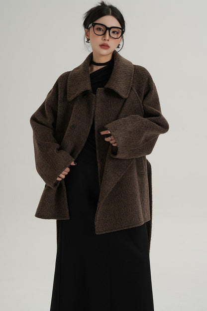 Coffee Woolen Jacket