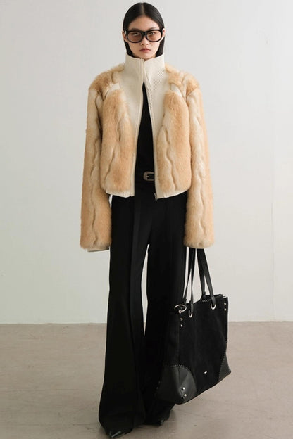 Shadow Pleats Wide-Leg Pants