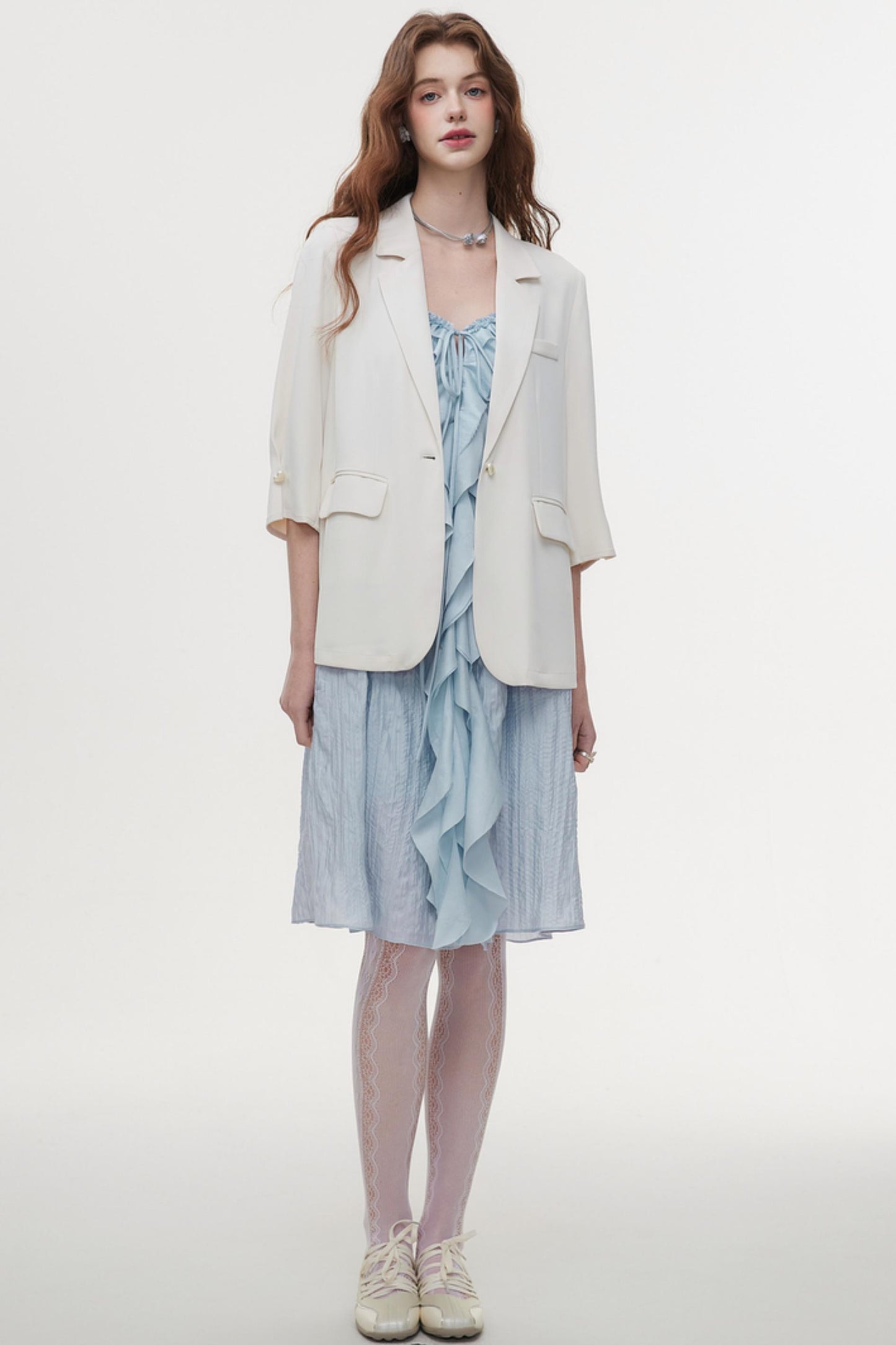 Halter Neck Ruffle Summer Dress