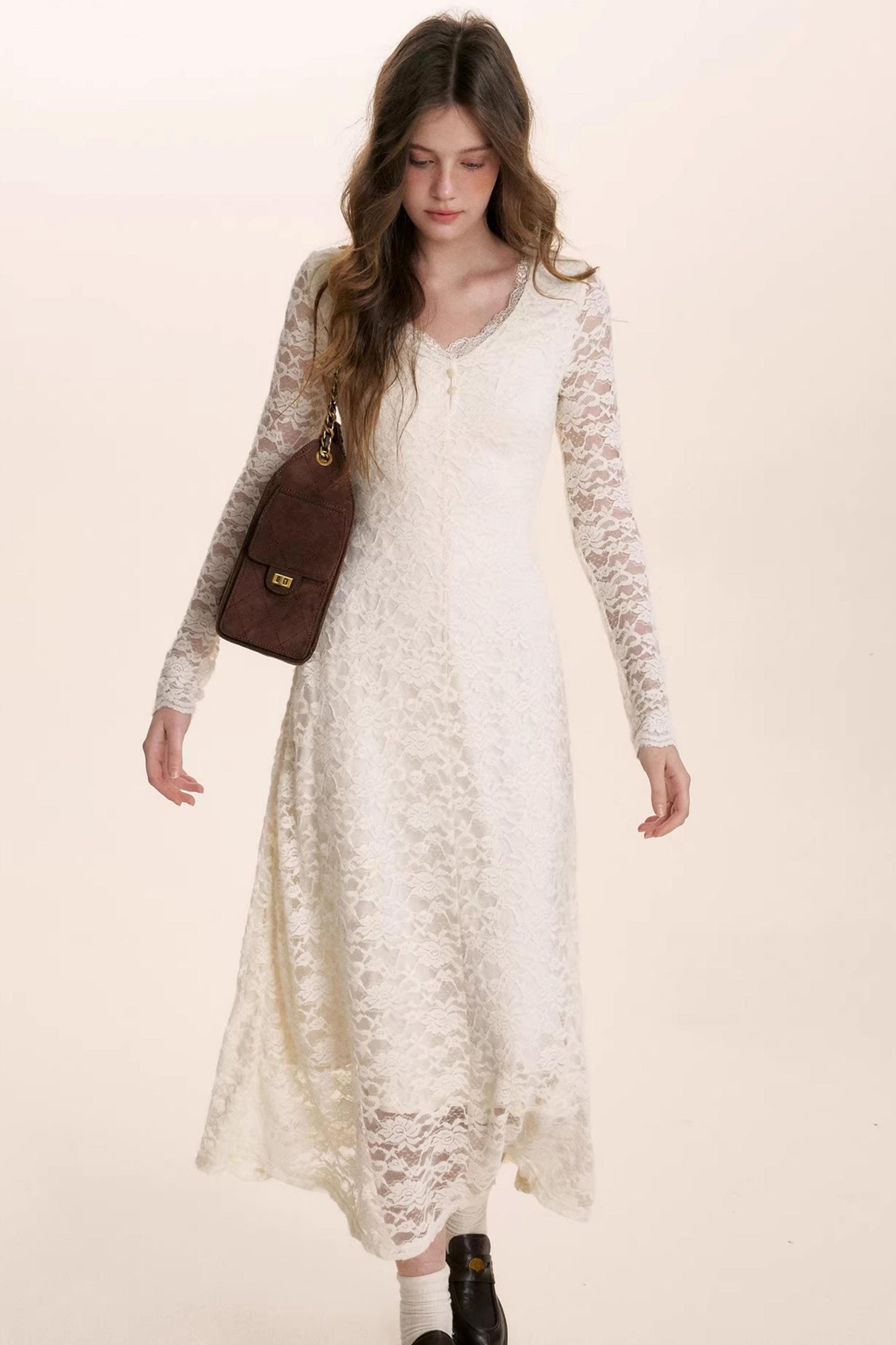 Romantic Lace Velvet Dress