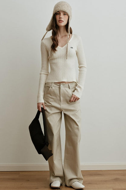 Velvet Twist Knitting Top