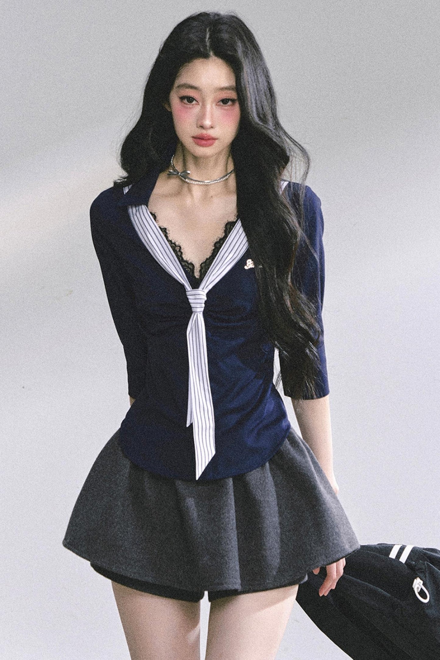 Autumn Slimming Polo Neck Shirt