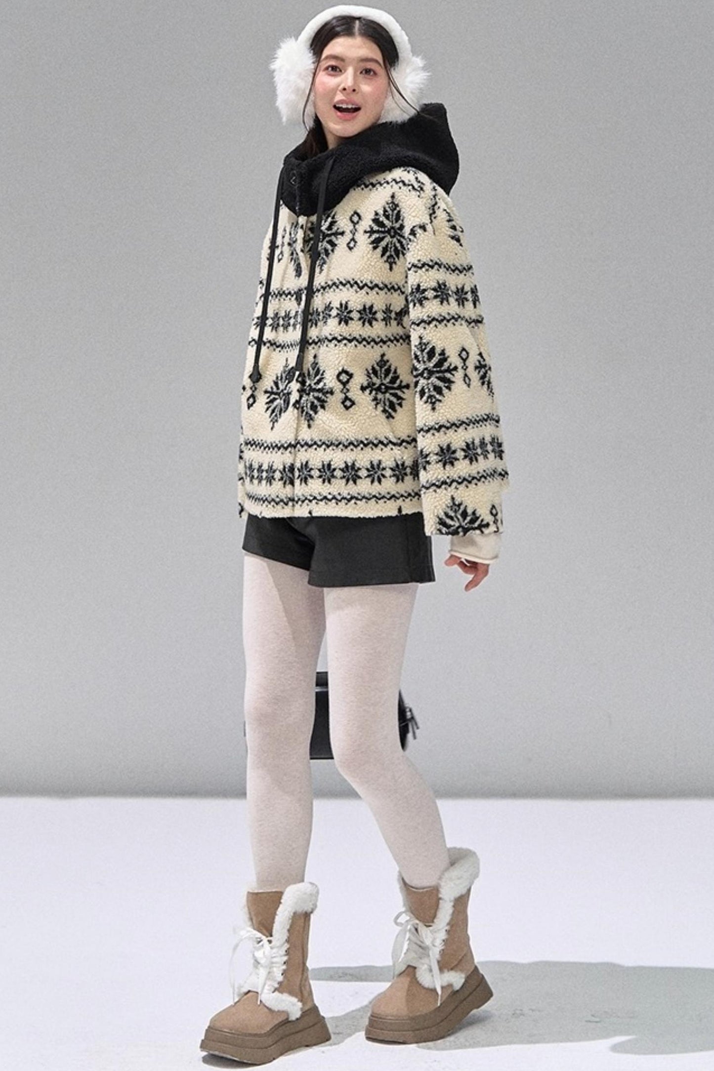 Thickened Hooded Fleece Jacket