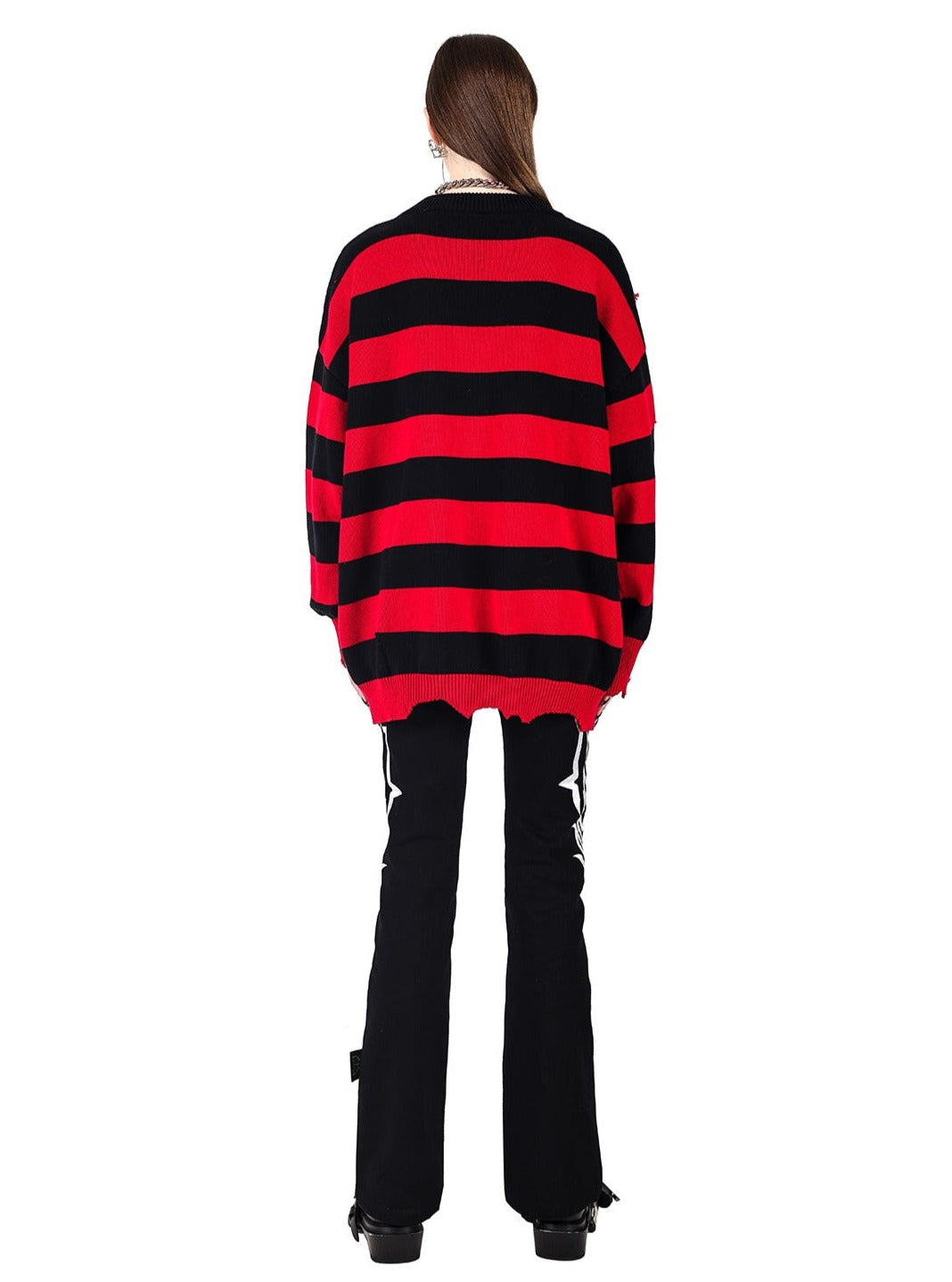 Striped loose punk rock top