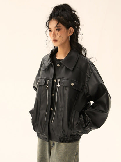 American PU leather jacket