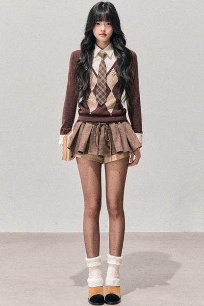 Plaid Annie Waltz Skirt