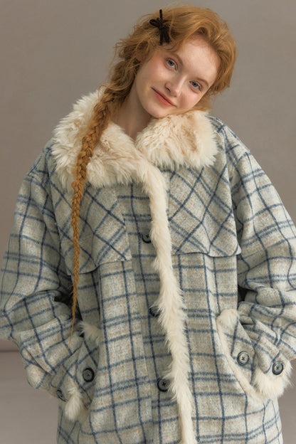 Fuji Plaid Woolen Jacket