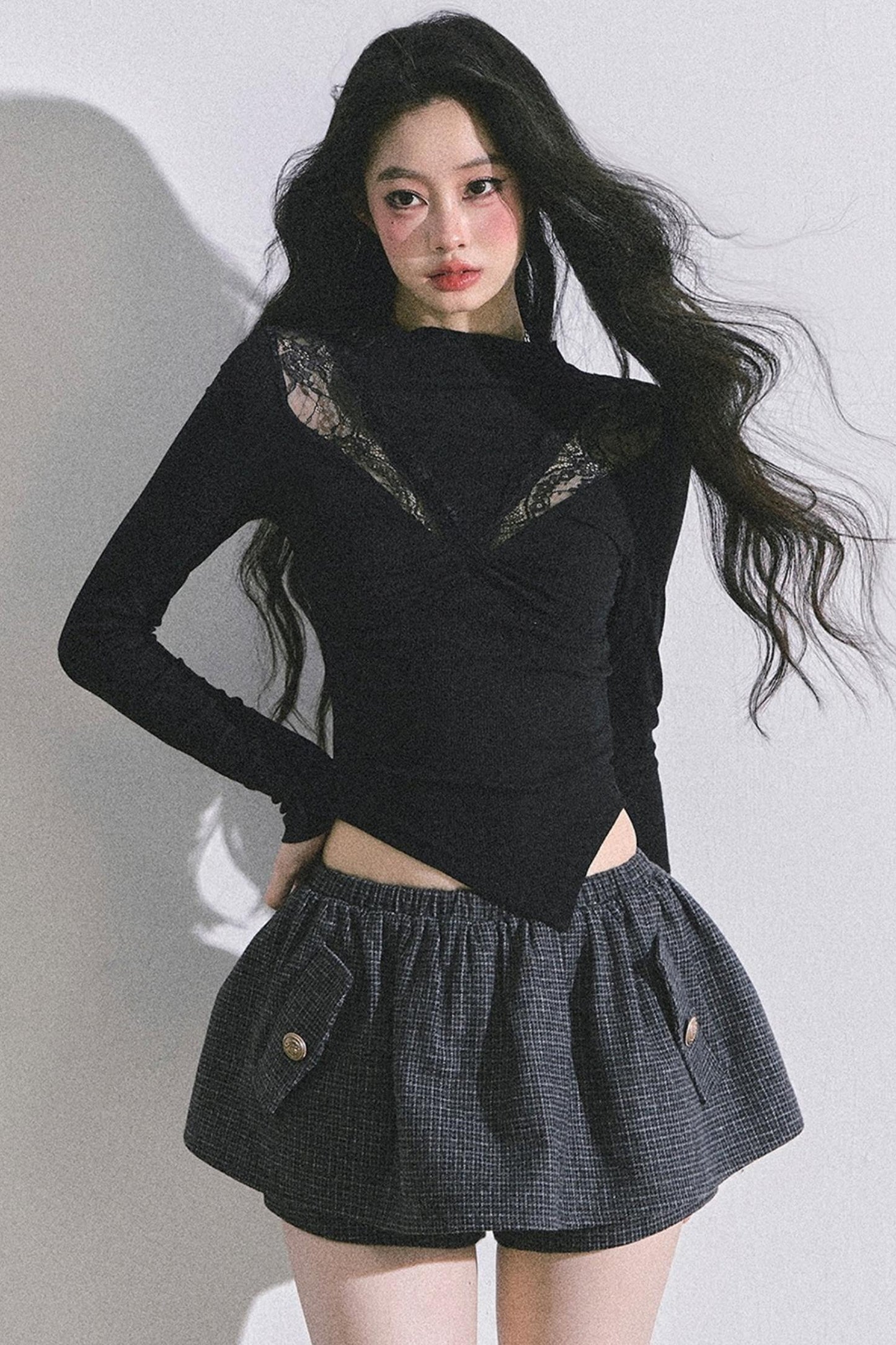 Lace Pure Desire Sexy Knitted T-Shirt