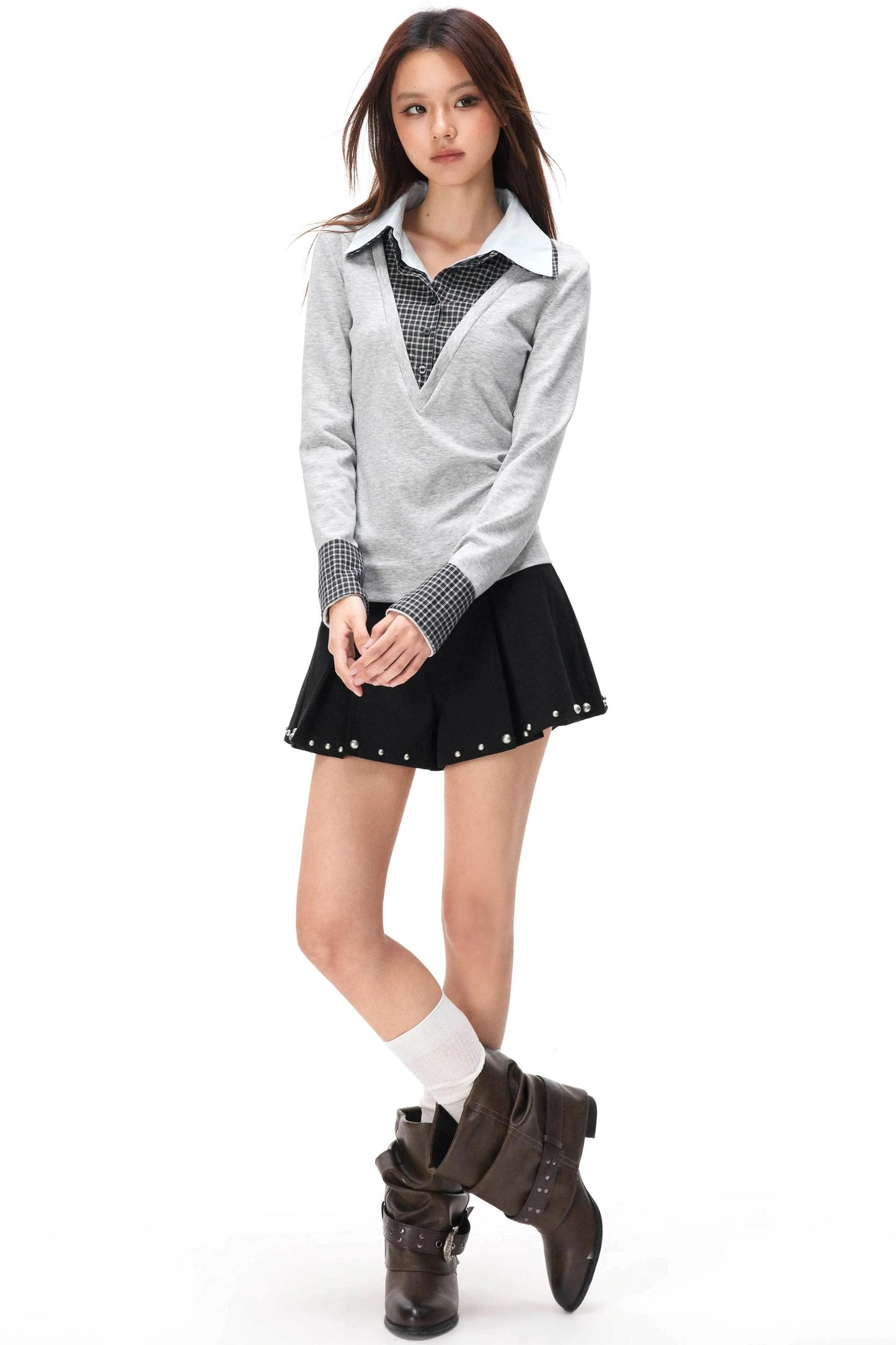 Retro Strick-Lagenlook-Top