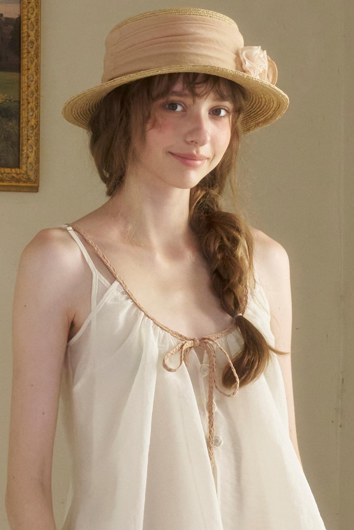 Vintage Flower Woven Raffia Sun Hat