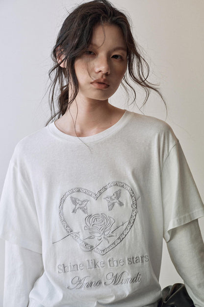 Rose Embroidery T-Shirt